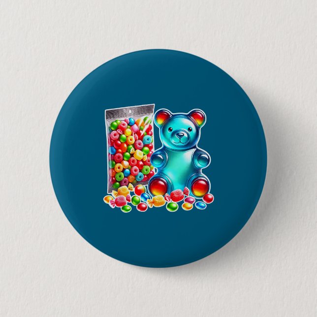 Gummy bear candy sour chew  button (Front)