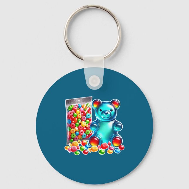 Gummy bear candy sour chew  keychain (Front)