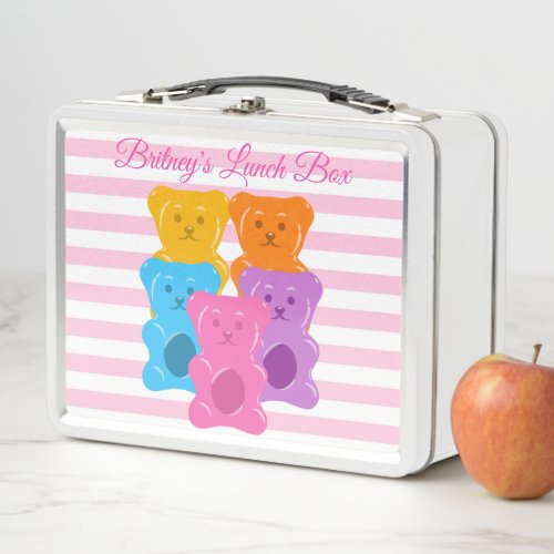 Gummy Bear Candy Theme Kids Custom Lunch Box 