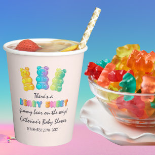 Gummy Bear Colorful Jelly Candy Baby Shower Paper Cups
