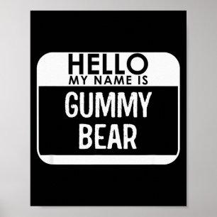 Gummy Bear Costume Funny Easy Last Minute Hallowee Poster