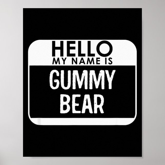 Gummy Bear Costume Funny Easy Last Minute Hallowee Poster (Front)