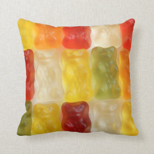 gummy bear dreams throw pillow