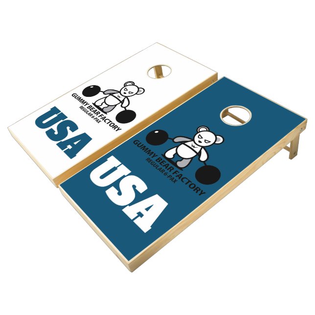 Gummy Bear Factory Ab training slope Cornhole Set (Angled)