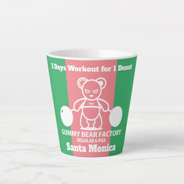 Gummy Bear Factory Latte Mug (Front)