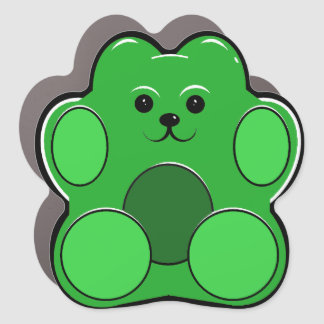 Gummy Bear Green Car Magnet