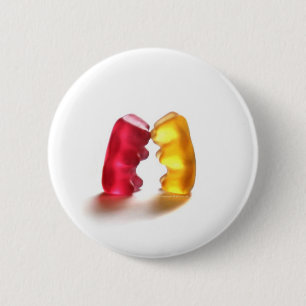 gummy bear kiss pinback button