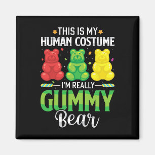 Gummy Bear My Human Costume Funny Candy Halloween  Magnet
