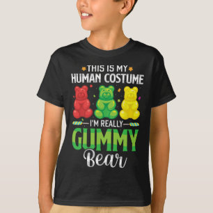 Gummy Bear My Human Costume Funny Candy Halloween T-Shirt