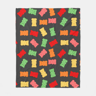 Gummy Bear Pattern Fleece Blanket