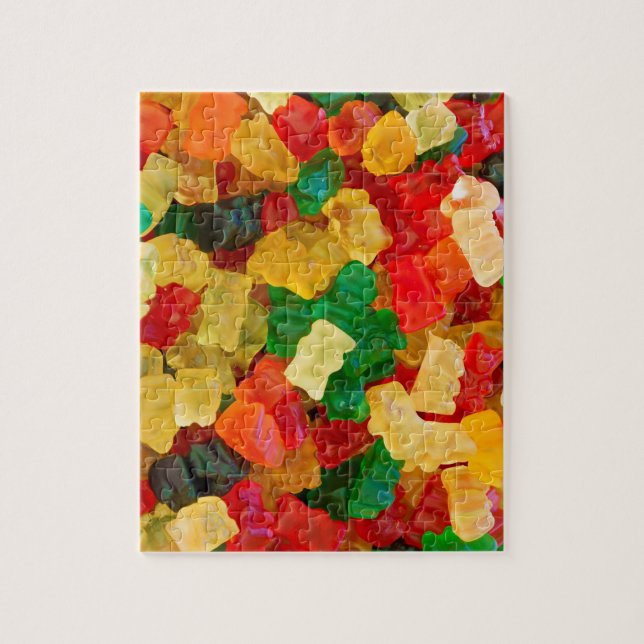 Gummy Bear Rainbow Colored Candy Jigsaw Puzzle (Vertical)