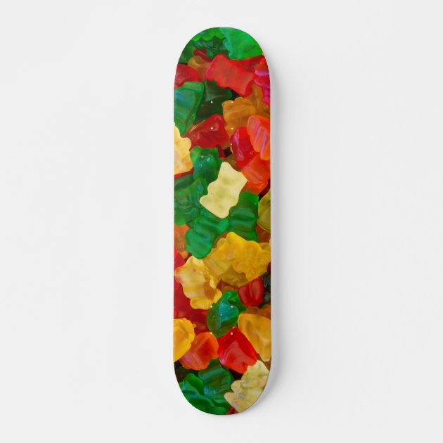 Gummy Bear Rainbow Colored Candy Skateboard | Zazzle