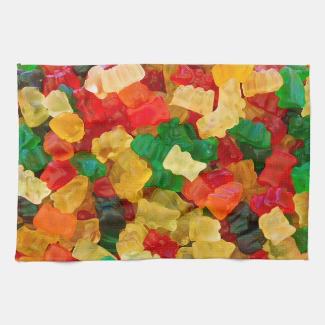 Gummy Bear Rainbow Colored Candy Towel (Horizontal)