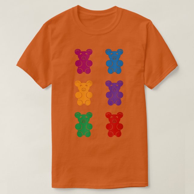 Gummy bear six pack abs, funny gummy bear abs  T-Shirt (Design Front)