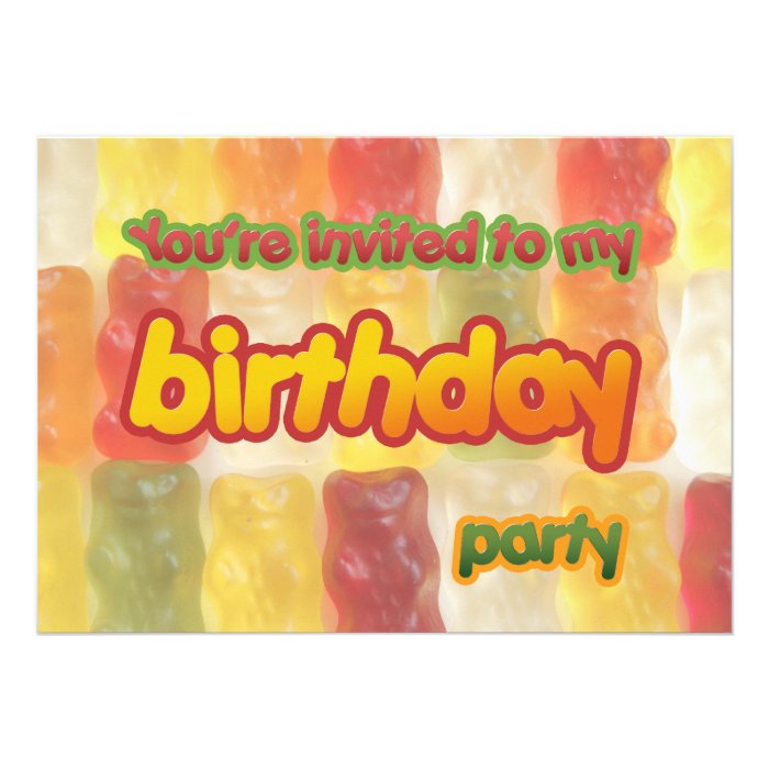 Gummibär (The Gummy Bear) Party Invitation