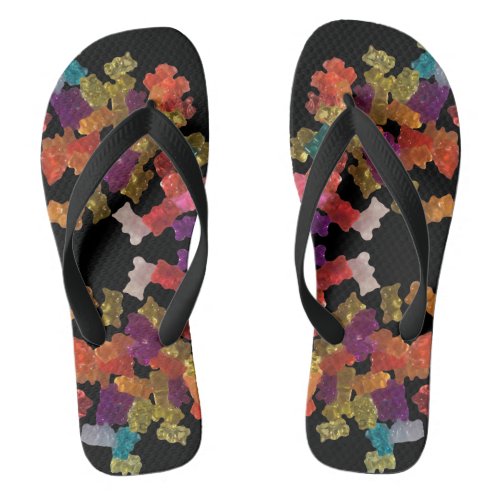 Gummy Bears Candy Repeating Pattern  Flip Flops