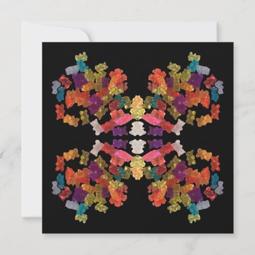 Gummy Bears Candy Repeating Pattern  Note Card