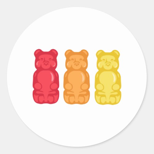 Gummy Bears Classic Round Sticker