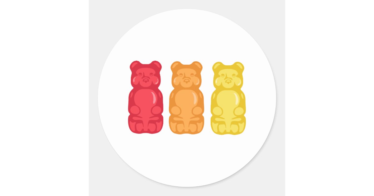 Jelly Gummy Bears Cartoon Sticker