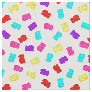 gummy bears colorful rainbow candy fabric
