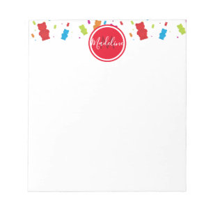 Gummy Bears Food Monogram Notepad