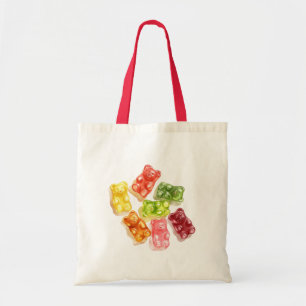 Gummy Bears Mint Pink Yellow Fruit Birthday Tote Bag