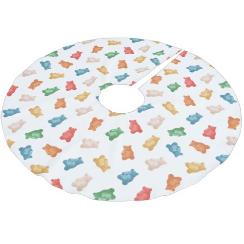 Gummy Bears Pattern Brushed Polyester Tree Skirt