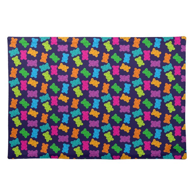 Gummy Bears Pattern Cloth Placemat (Front)