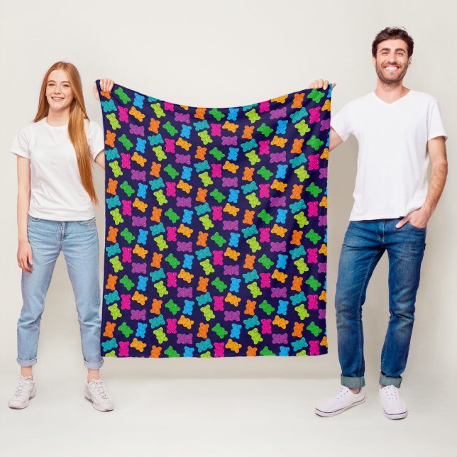 Gummy Bears Pattern Fleece Blanket (In Situ)