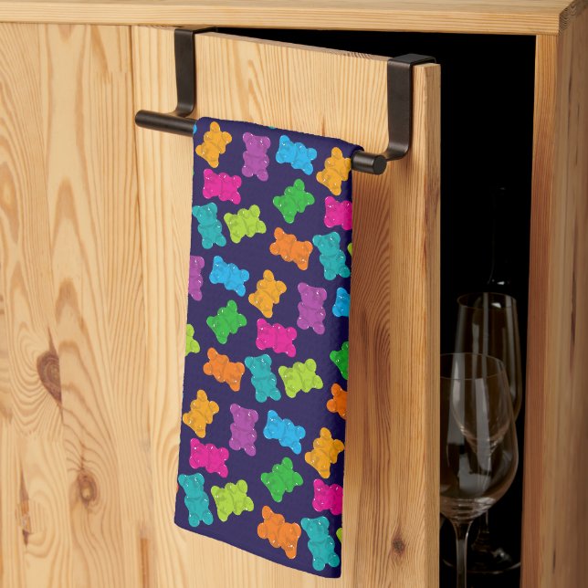 Gummy Bears Pattern Kitchen Towel (Thirds Fold)