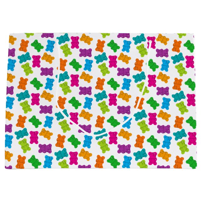 Gummy Bears Pattern Large Gift Bag (Front)