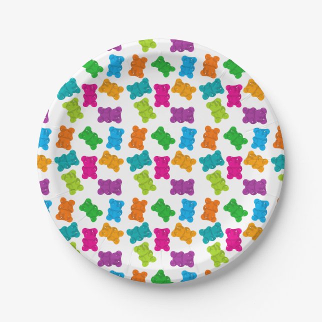 Gummy Bears Pattern Paper Plates (Front)