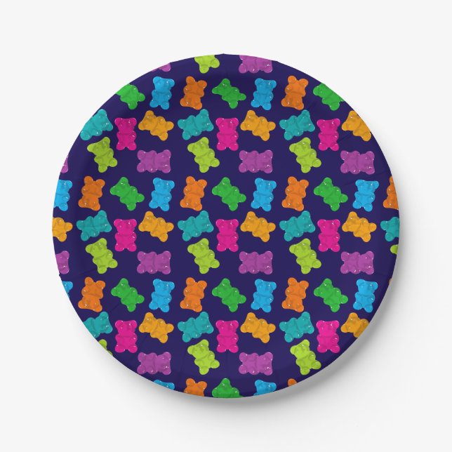 Gummy Bears Pattern Paper Plates (Front)
