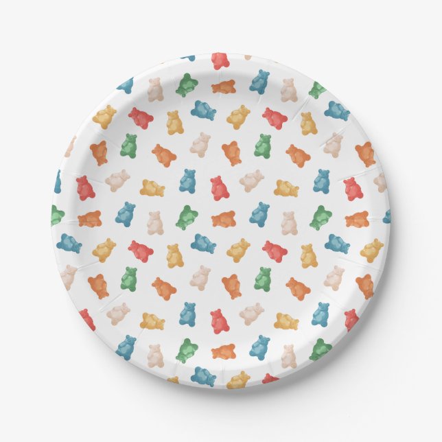Gummy Bears Pattern Paper Plates (Front)
