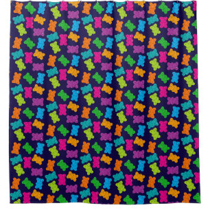 Gummy Bears Pattern Shower Curtain