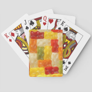 gummy bears playing cards
