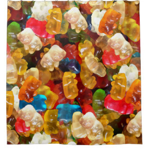 gummy bears shower curtain