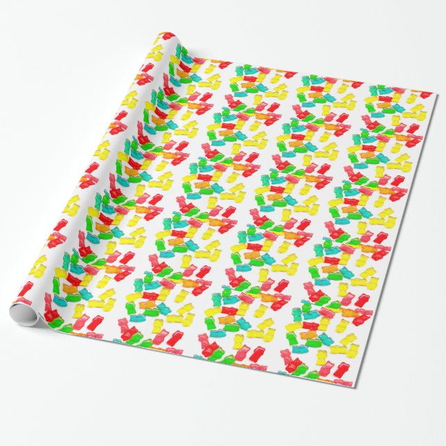 Gummy Bears Wrapping Paper (Unrolled)