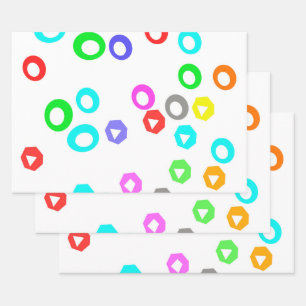 Gummy candies wrapping paper sheets