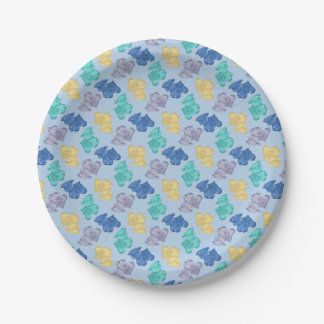 Gummy Cows Glacial Berry Blue Paper Plates