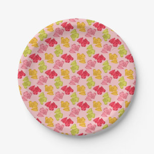 Gummy Cows Tropical Fruit Pink Paper Plates