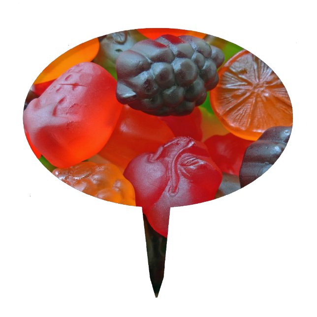 Gummy Fruit Cake Topper (Front)