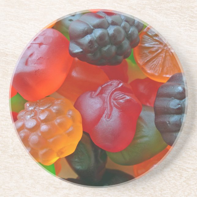 Gummy Fruit Sandstone Coaster (Front)