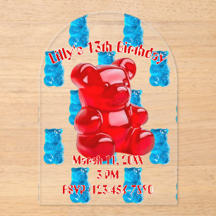Gummy Jelly  Acrylic Invitations