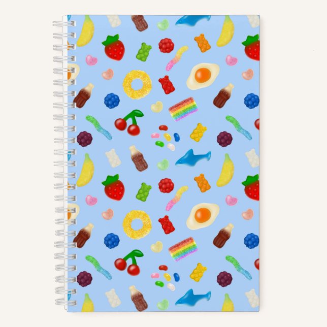 Gummy Lover Blue Notebook (Front)