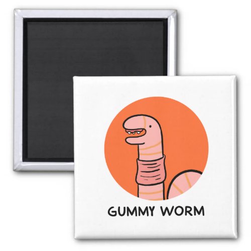 Gummy Worm Bug Pun Magnet