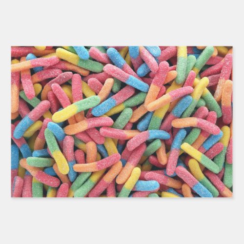 Gummy Worms Wrapping Paper