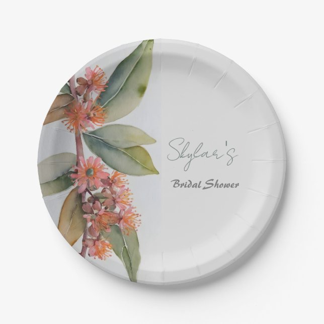 Gumnut Flowers Celebration Paper Plates (Front)