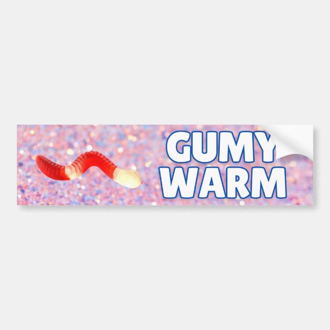 Gumy Warm Gummy Worm Bumper Sticker (Front)