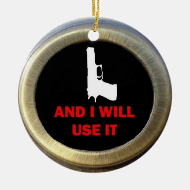 Gun Advocate Ceramic Ornament (Front)